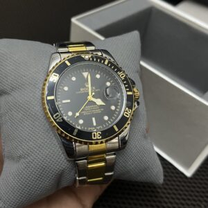 RLX – SUBMARINER -GOLDEN BLACK & SILVER– Stainless Steel – AW-924